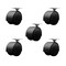 Service Caster 2-3/8'' Floor Safe Black Hooded Twin Wheel Caster Top Plate, 5PK SCC-TP02S60D-NYU-FB-TP2-5 - alternate 1
